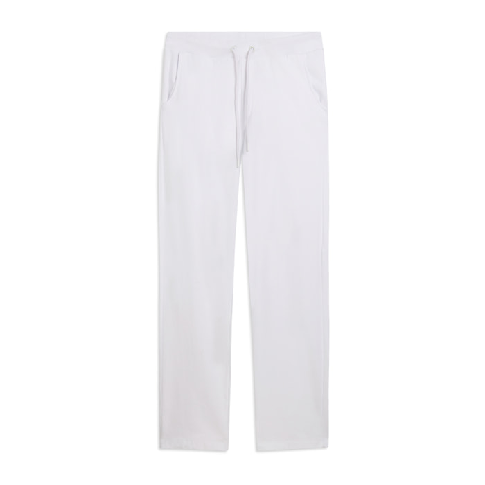 Pantaloni Sportivi Gamba Dritta con Vita Elasticizzata