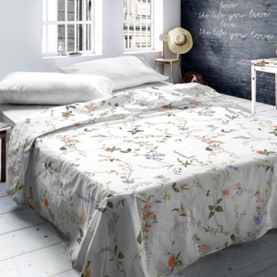 Naturals - Juego de Sábanas Estampadas - Incluye 1 o 2 Fundas de Almohada + 1 Sábana Bajera - 100% Algodón - Beltane