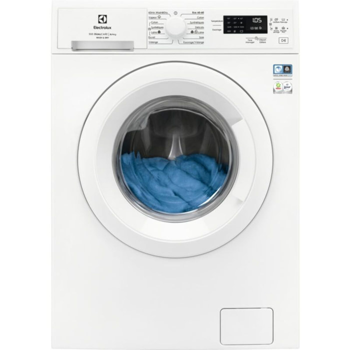 Lave linge séchant hublot ELECTROLUX EWW1685DA - 8/4 kg - 1600 tr/min - Classe D - Moteur induction