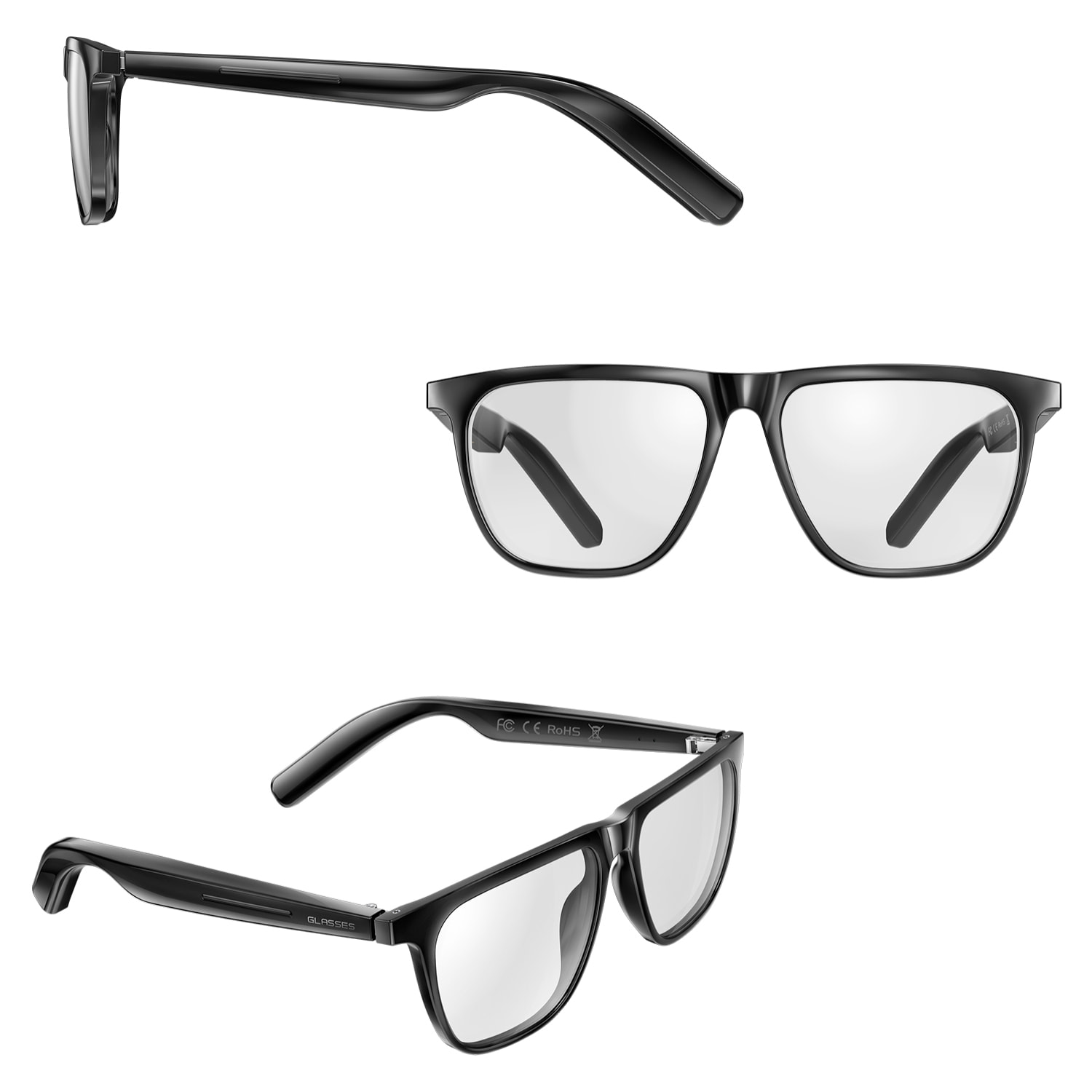 Gafas deportivas inteligentes GS300, llamada bluetooth, asistente de voz, control remoto de la cámara, podómetro.