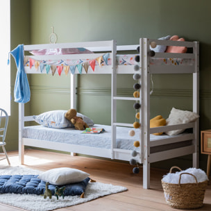 Lits superposés pour enfants 190x90cm blanc AMBRE