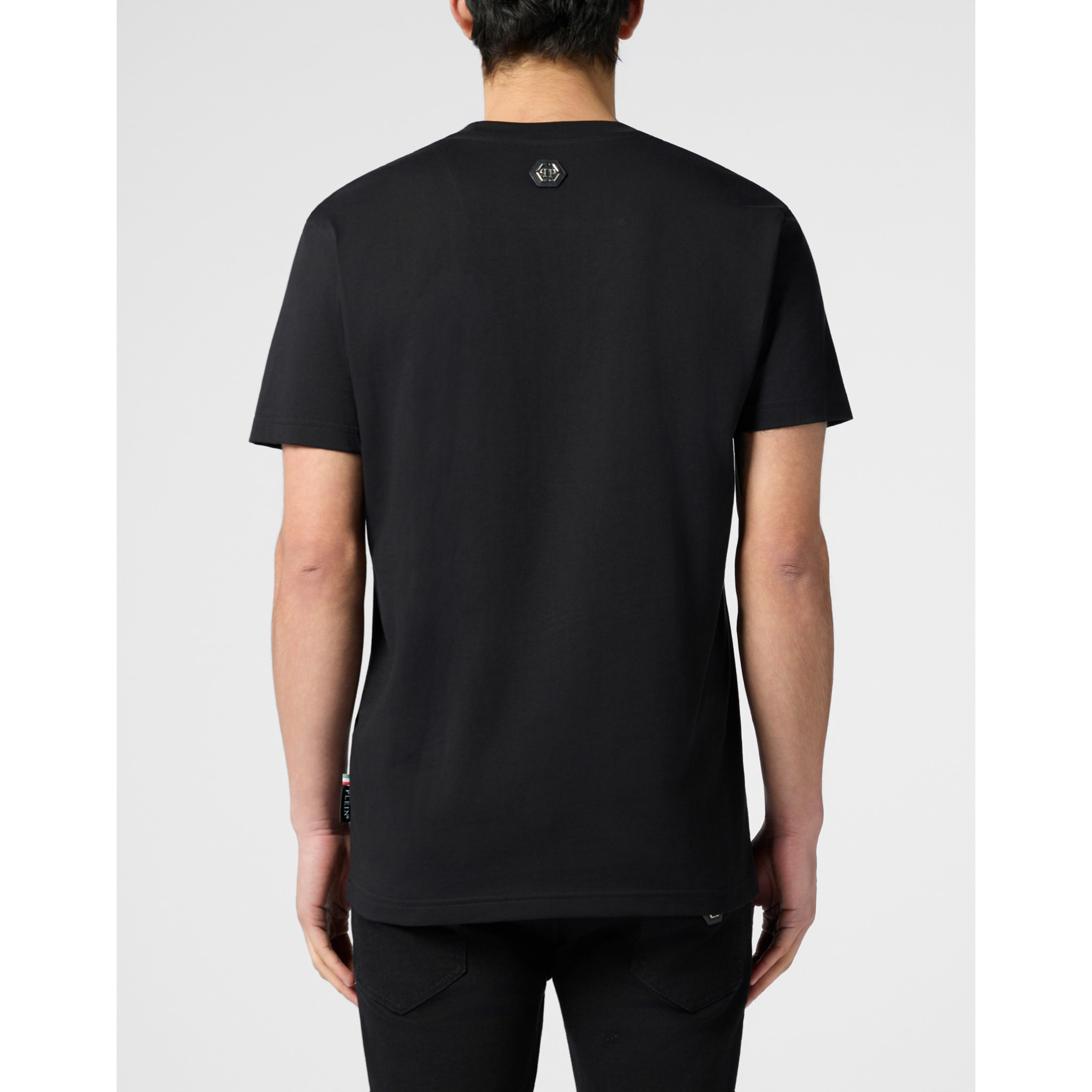 PHILIPP PLEIN Round Neck T-Shirt Glitter Skull