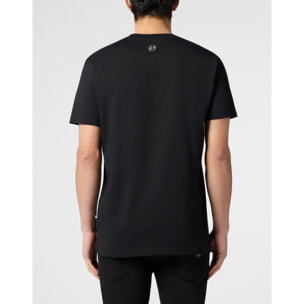 PHILIPP PLEIN Round Neck T-Shirt Glitter Skull