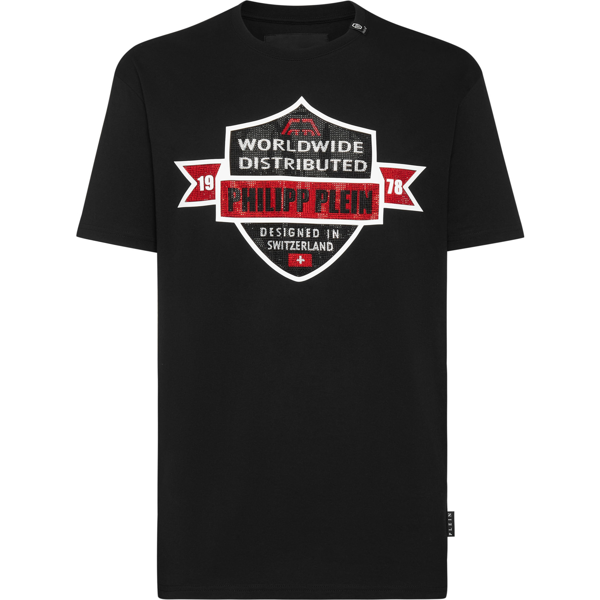 PHILIPP PLEIN Camiseta de cuello redondo y manga corta CREST