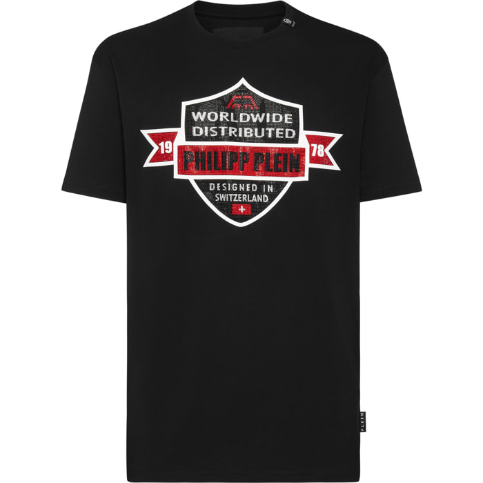 PHILIPP PLEIN Camiseta de cuello redondo y manga corta CREST