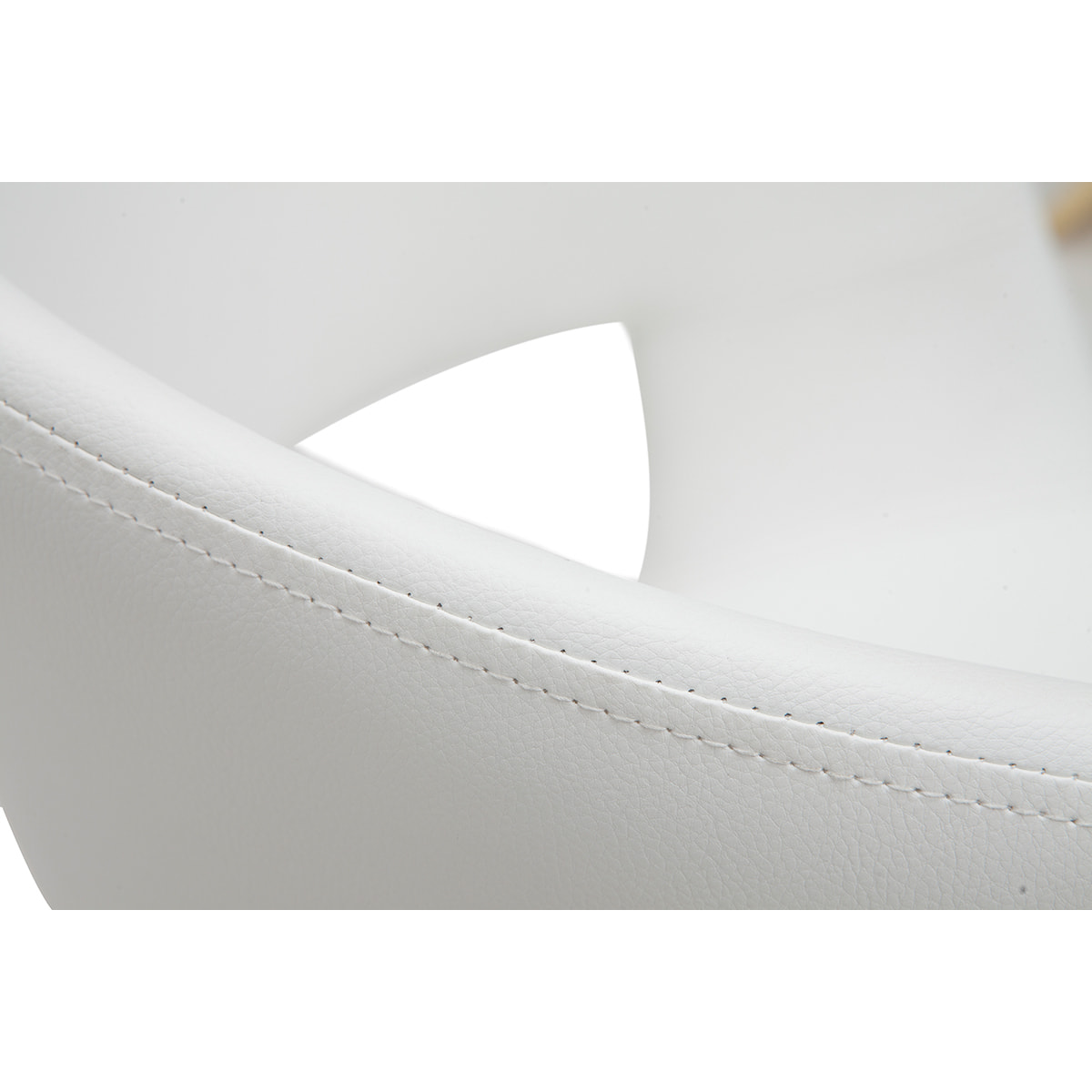 Chaises design blanc et bois clair (lot de 2) SLAM