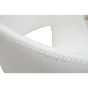 Chaises design blanc et bois clair (lot de 2) SLAM