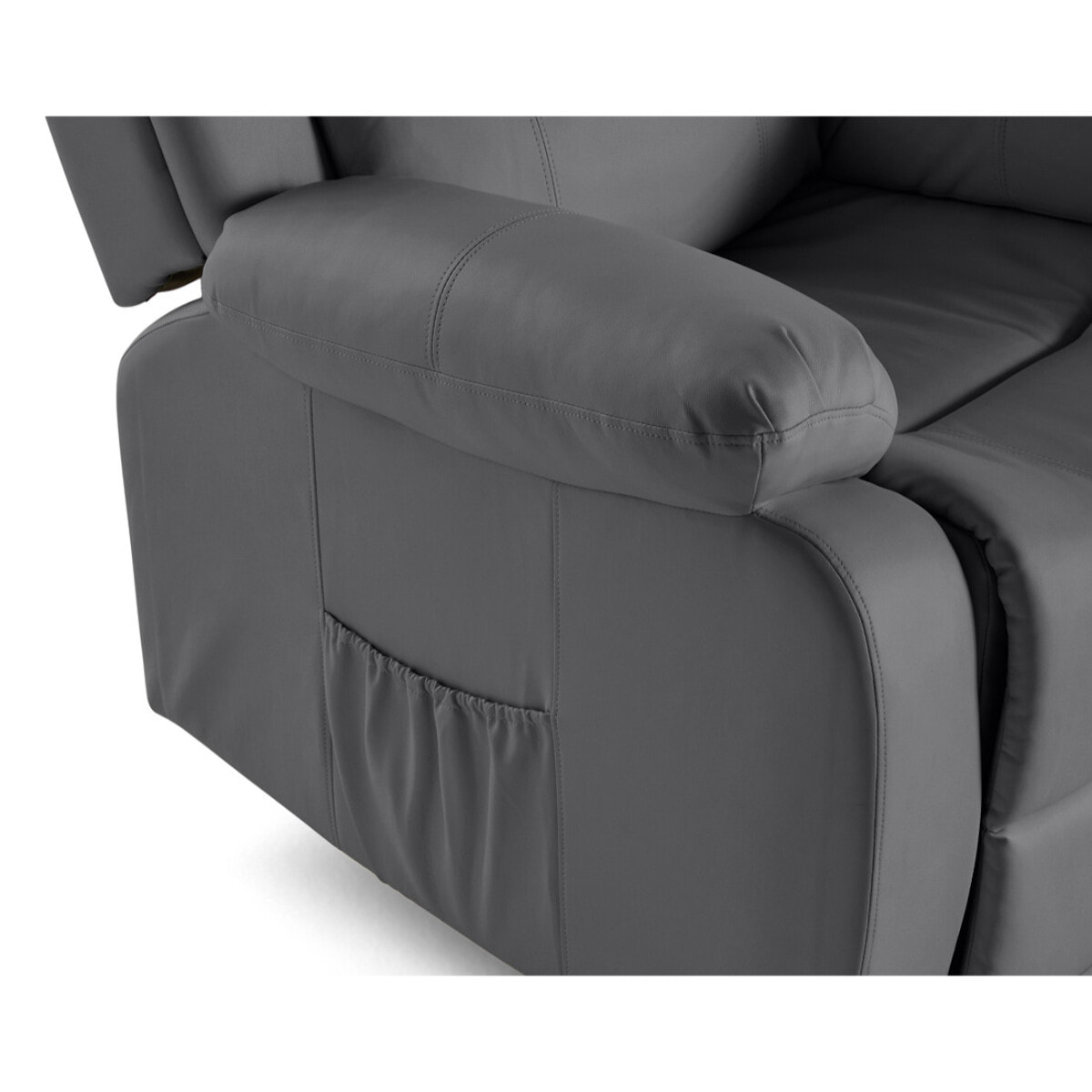 Armand - fauteuil relax électrique en simili - Gris
