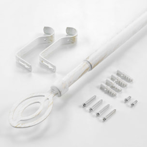 Kit de tringle extensible au style géométrique - Blanc