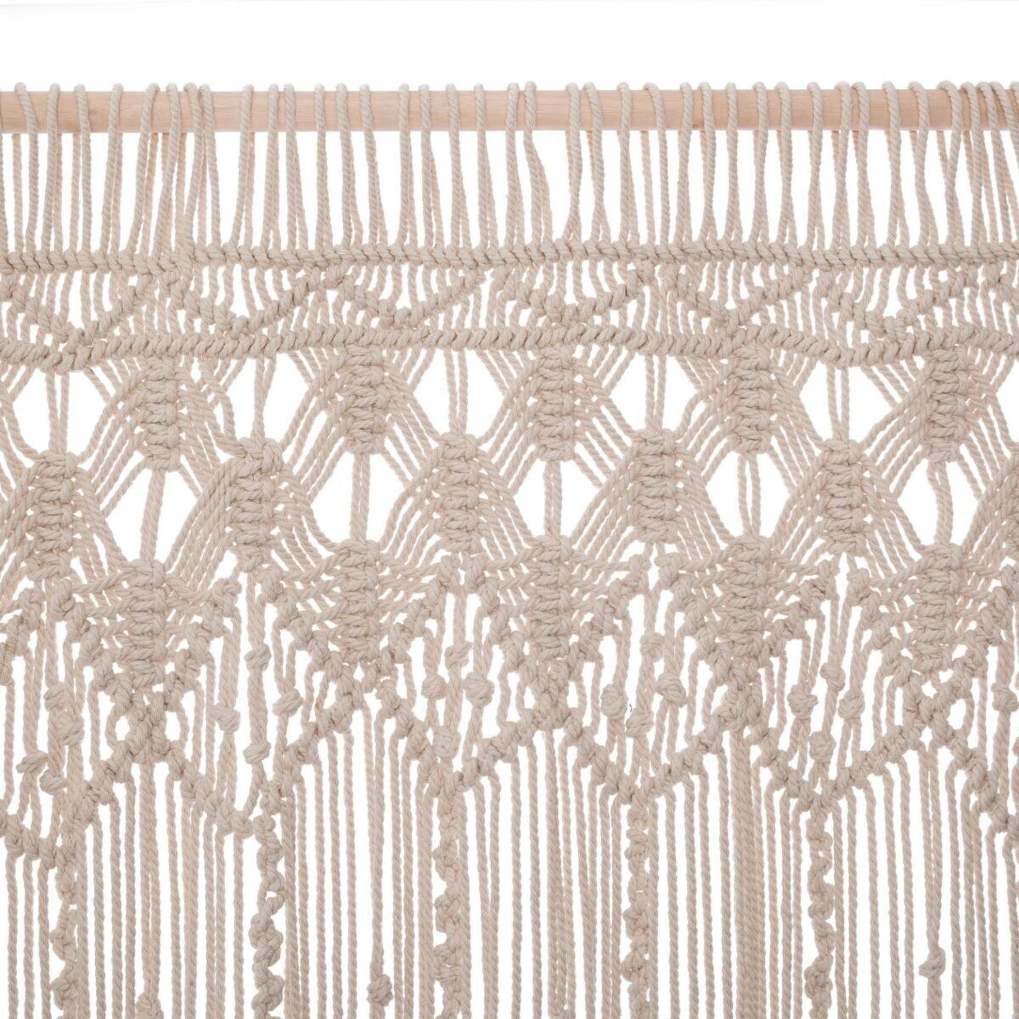 Cortina de Hilos Été de Macramé 90x200cm decorativa estilo Boho