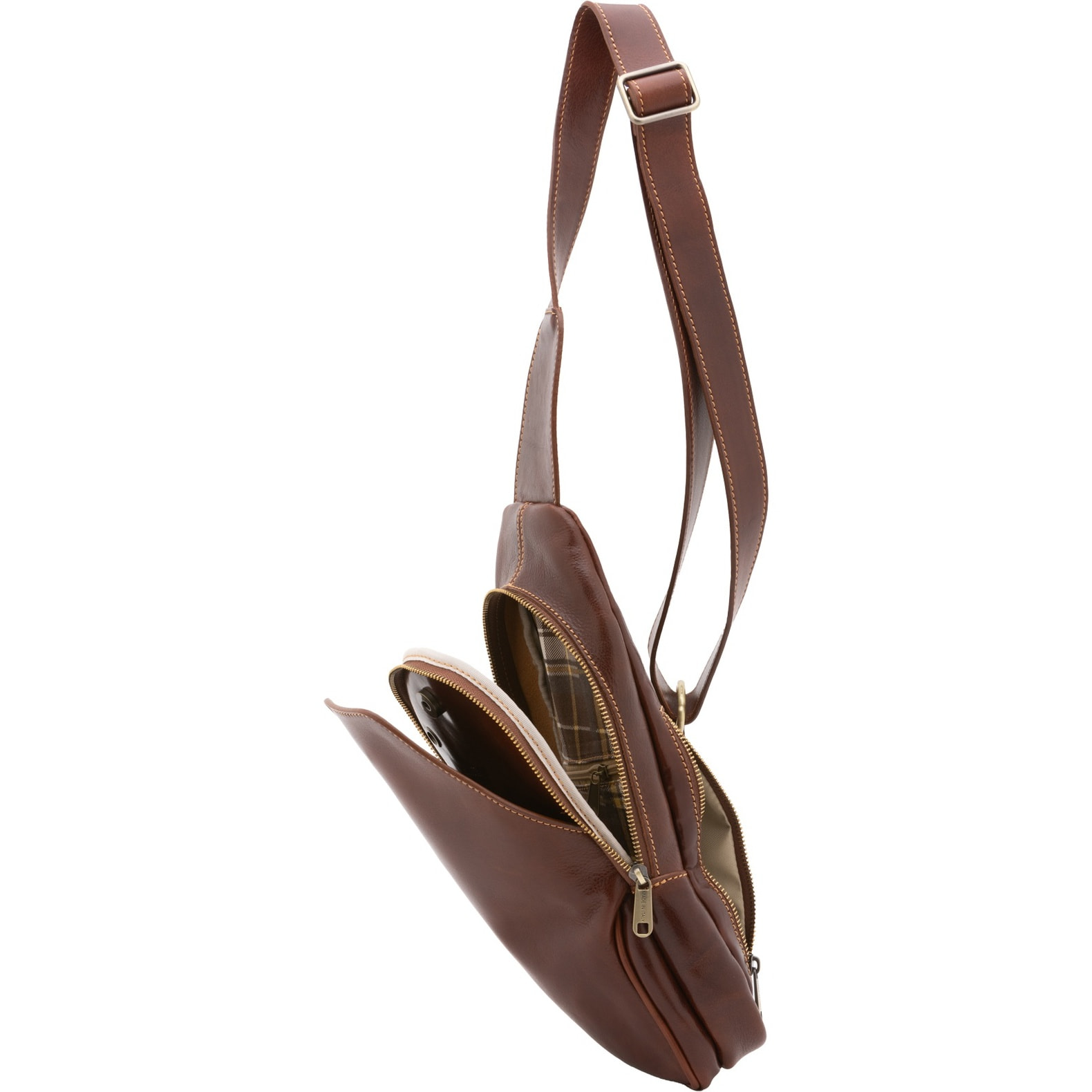 Marsupio da uomo in vera pelle - Modello Rhys Elite - 33.0 x 17.0 x 7.0 cm