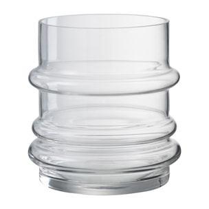 J-Line vase Bord - verre - transparent - small - Ø 15 cm