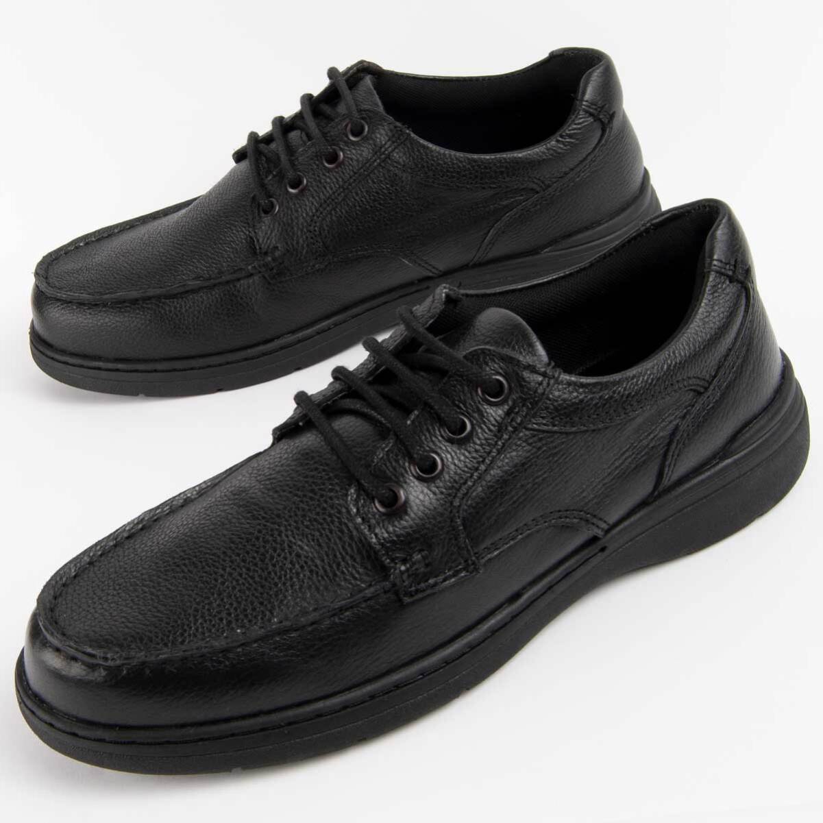 Zapato Oxford De Piel - Negro