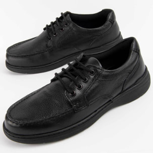 Zapato Oxford De Piel - Negro