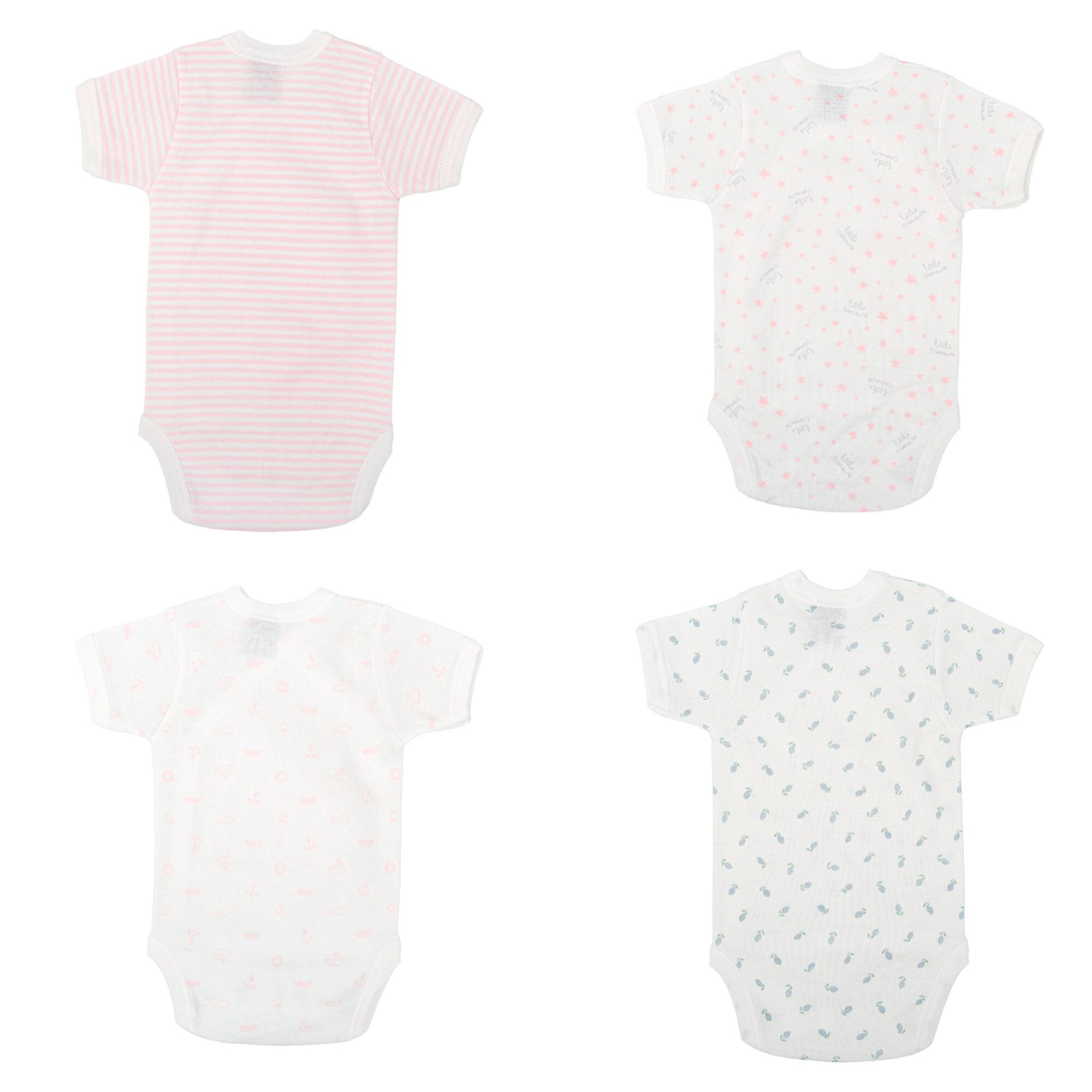 Pack 4 Body Cruzado Manga Corta