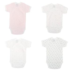 Pack 4 Body Cruzado Manga Corta