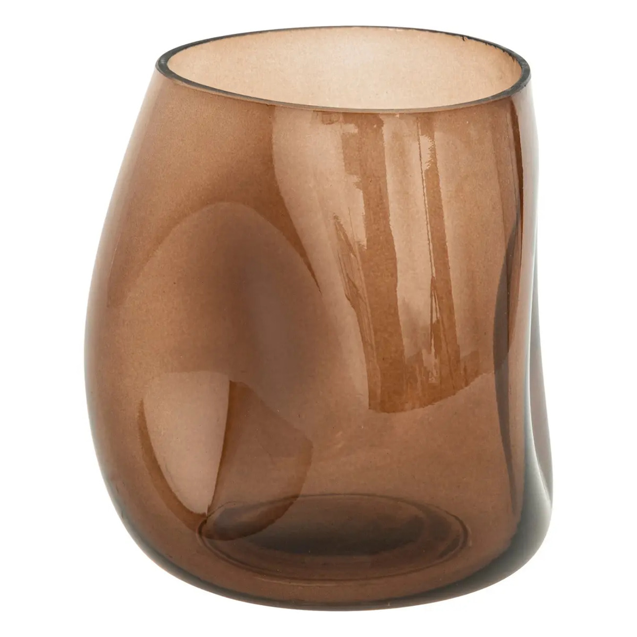 Vase verre Bravi marron H16cm