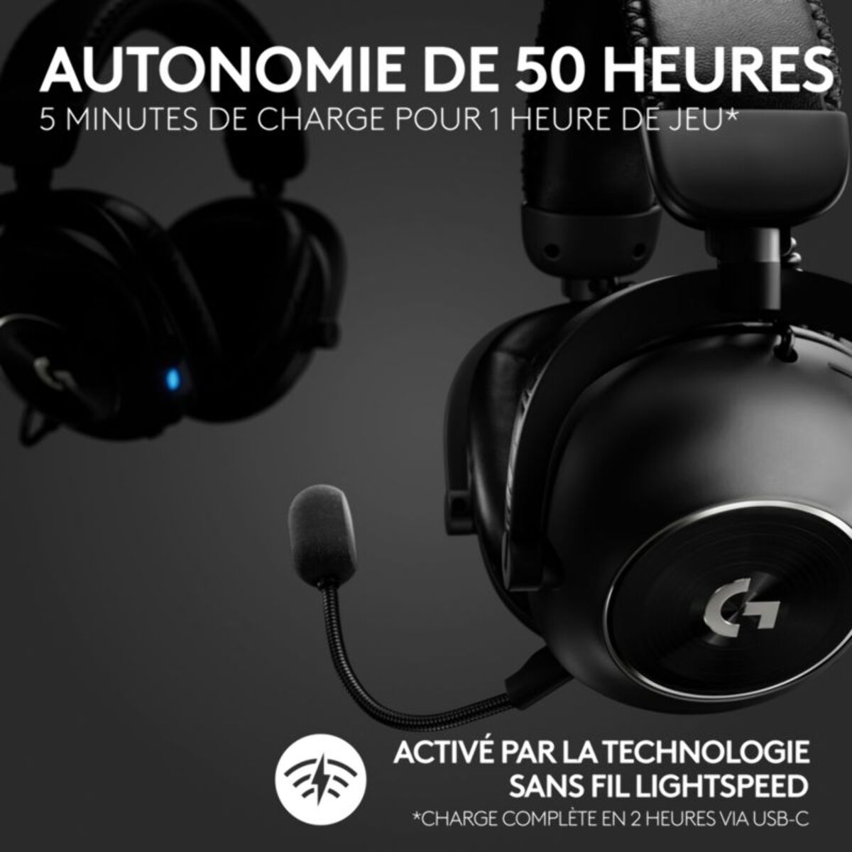 Casque gamer LOGITECH G PRO X 2 Lightspeed + Support