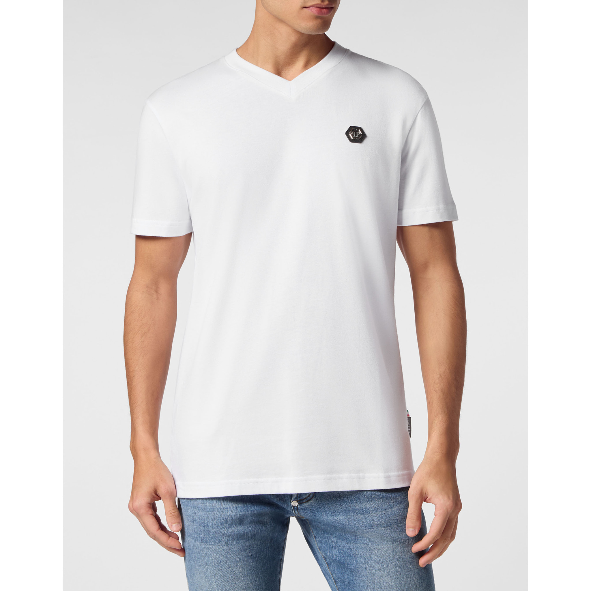 PHILIPP PLEIN Camiseta de cuello de pico y manga corta GOTHIC PLEIN