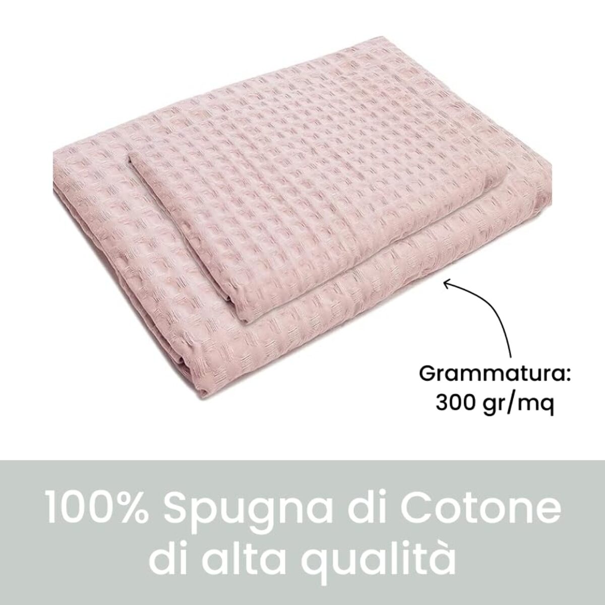 Set asciugamani bagno in cotone - ROSA