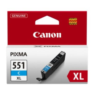 Cartouche d'encre CANON Originale CLI-551 XL Cyan Haute Capacité - 6447B001