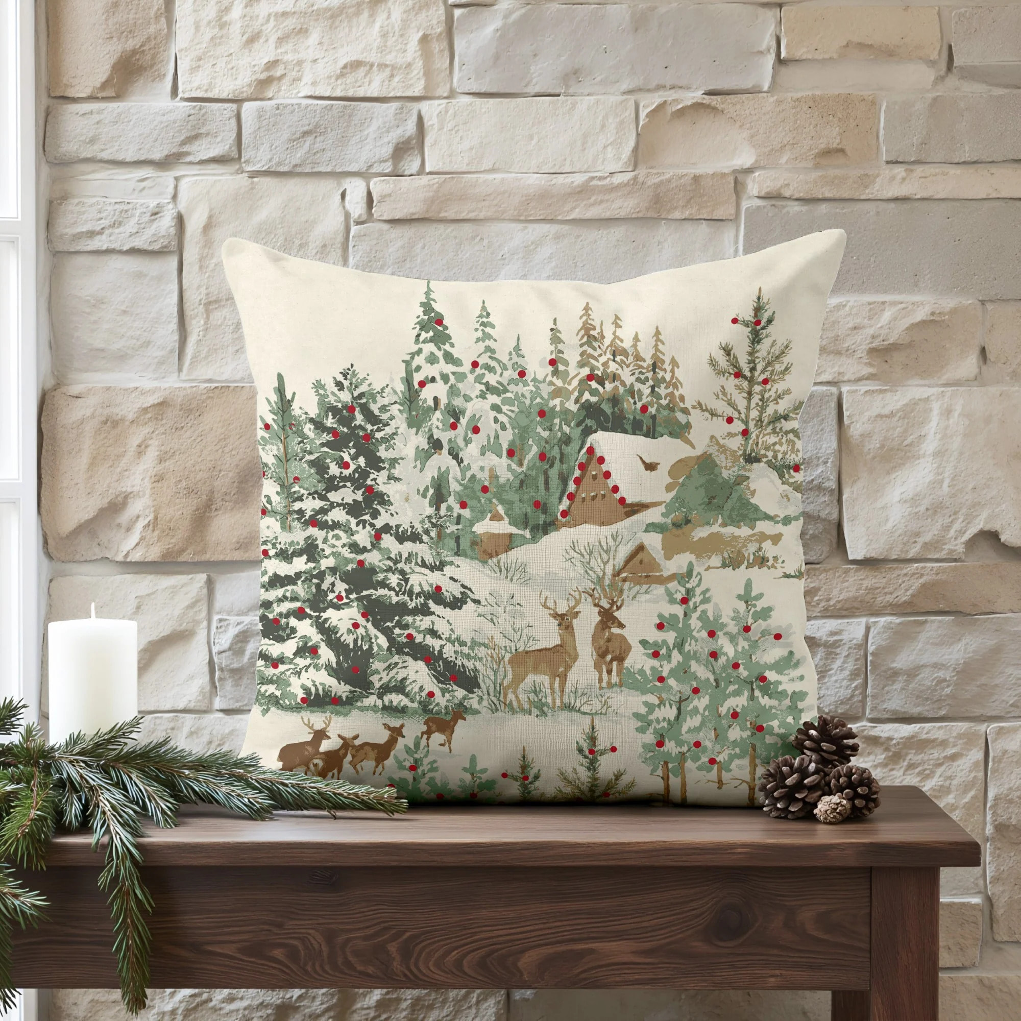 Housse de coussin Christmas Ciervo A