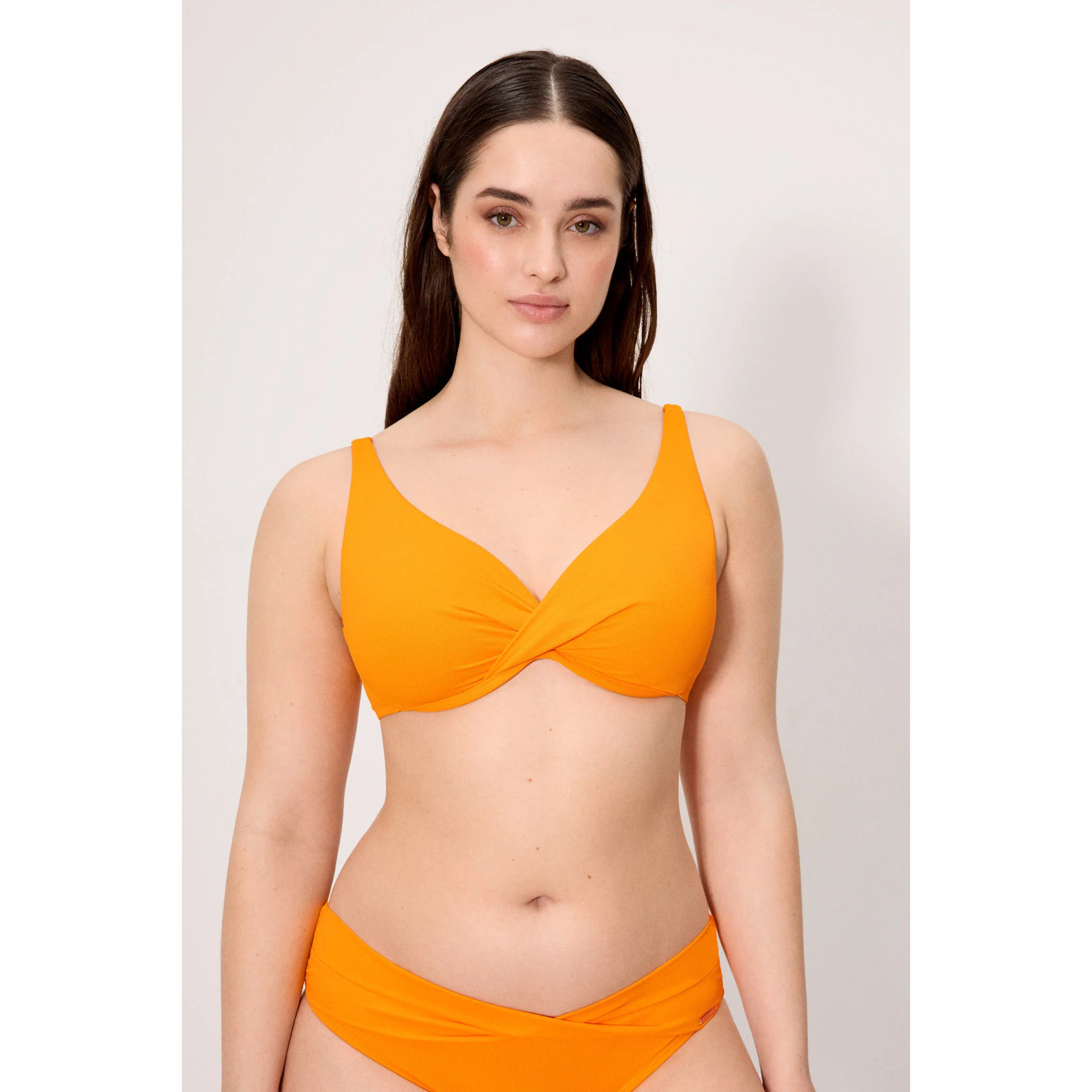 Top bikini contenitivo Giallo
