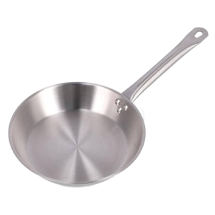 set de 8 sartenes ø20ø22ø24ø26ø28ø30ø32ø34cm en acero inoxidable, aptas para inducción y sin antiadherente