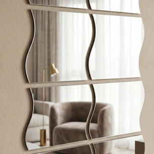 8 stickers miroirs vagues