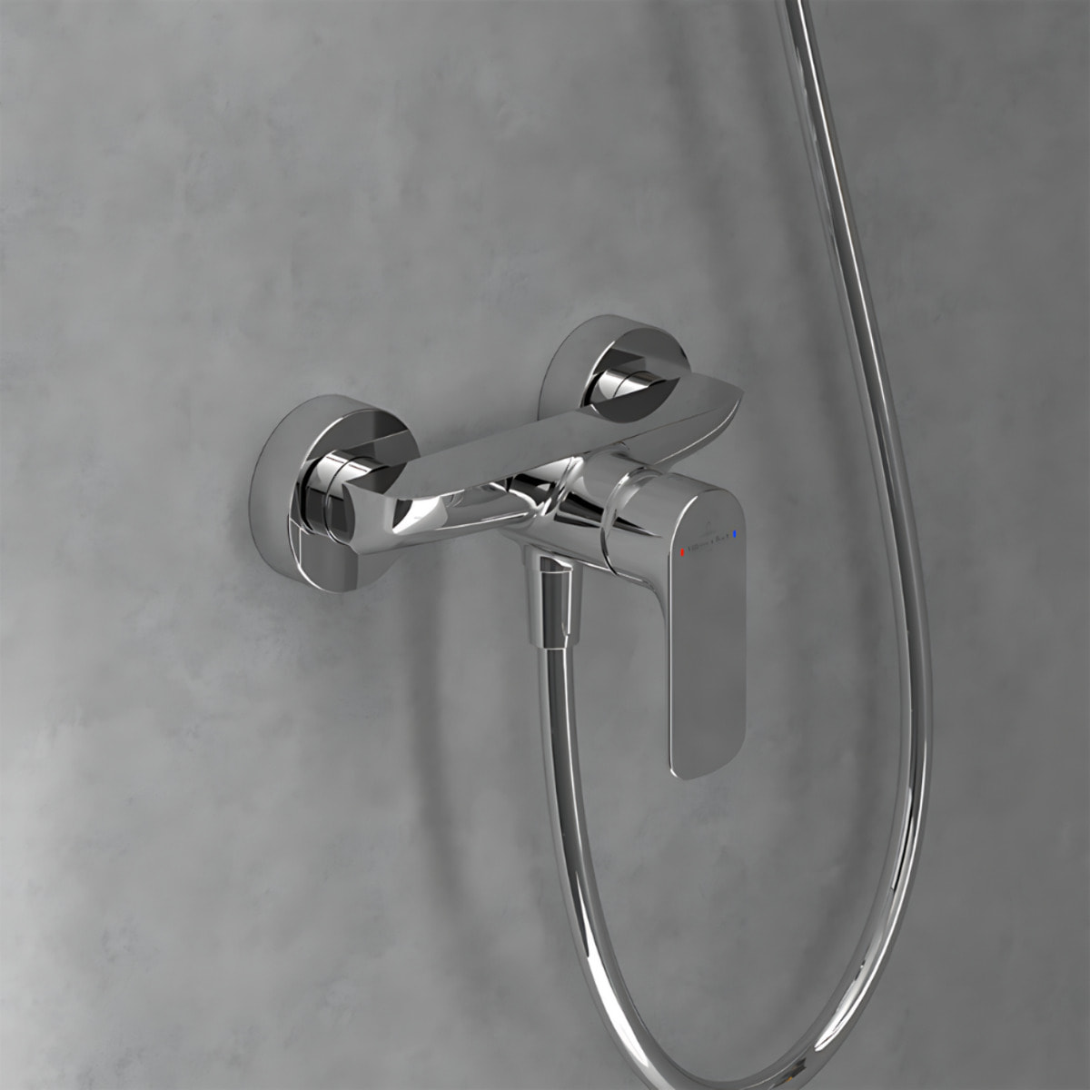 Mitigeur mécanique douche O.novo Chrome + Ensemble de douche Verve Showers 3 jets Chrome