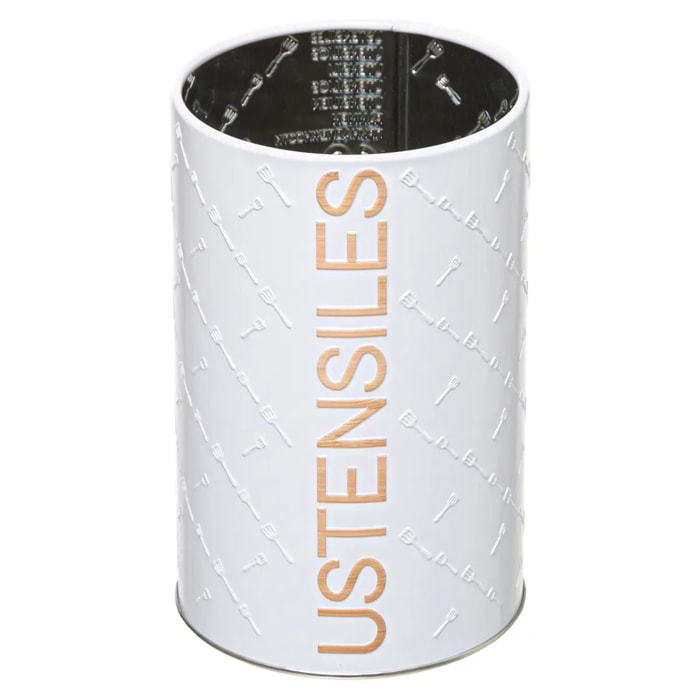 Pot à ustensiles fer Blanc Scandi Nature