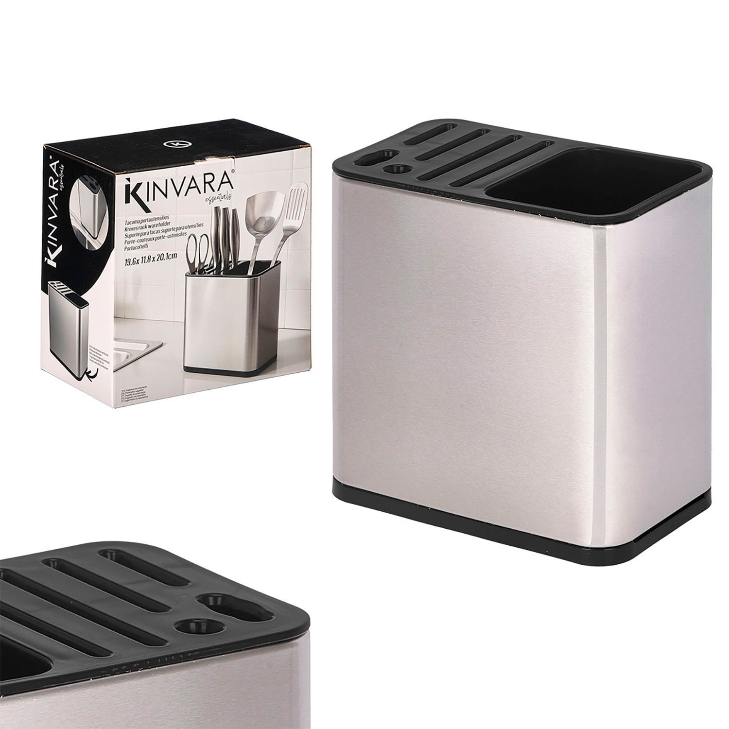 Tacoma in acciaio portautensili. 20cm.