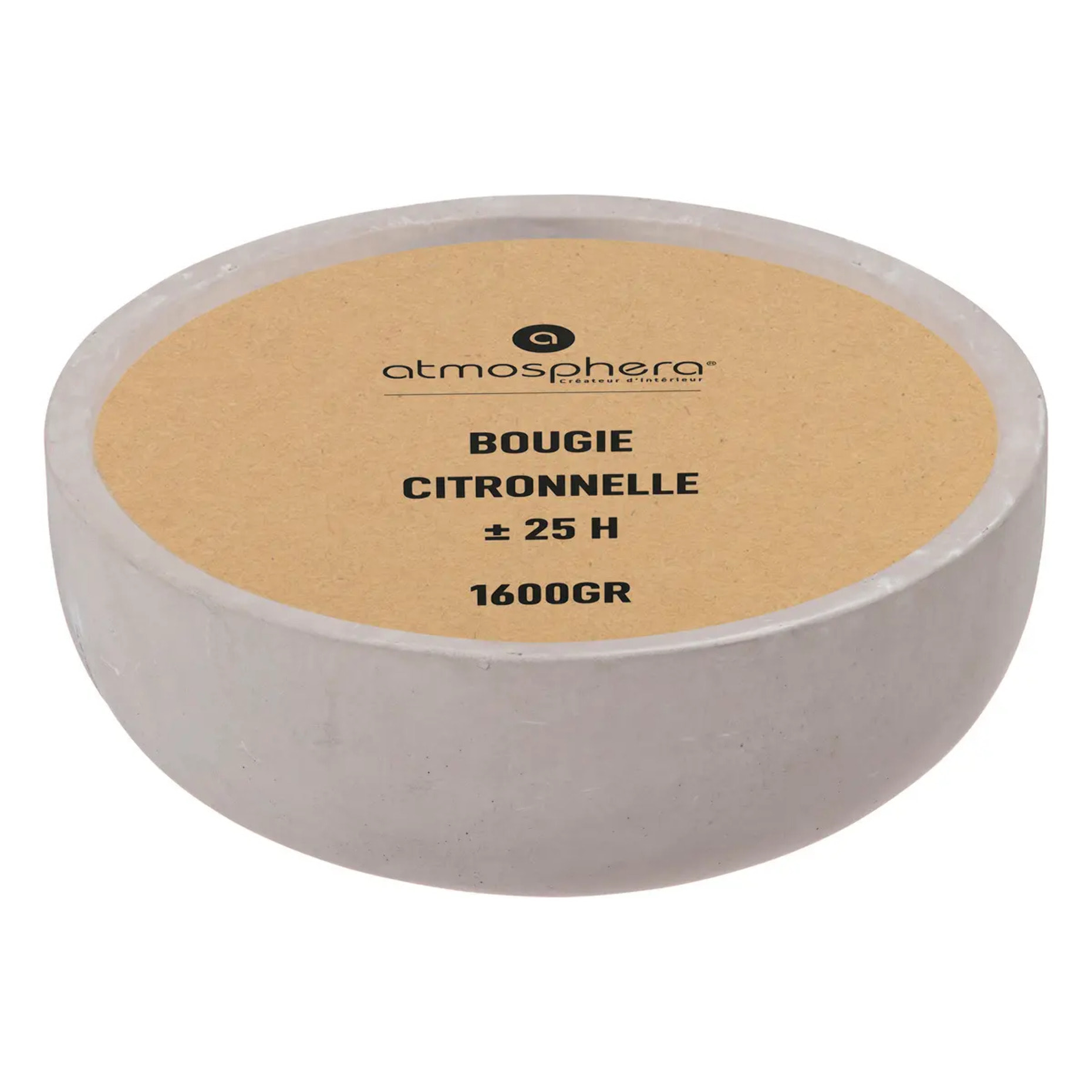 Bougie "Ely" 1600g citronnelle pot en ciment