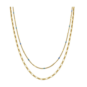 Collar con Lacado Multicolor acabado oro 18k