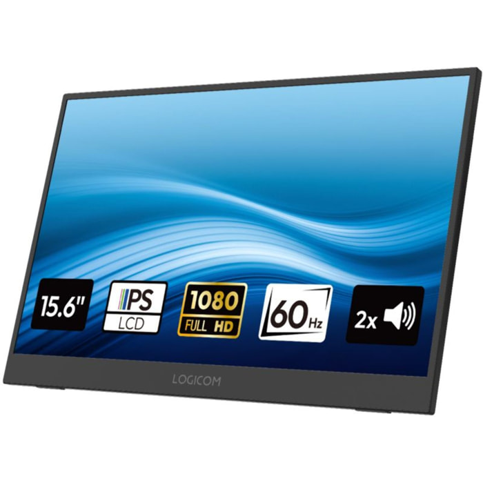 Ecran pc portable LOGICOM Nomad Display FHD 16" IPS Full HD USB-C Surpport intégré pliable