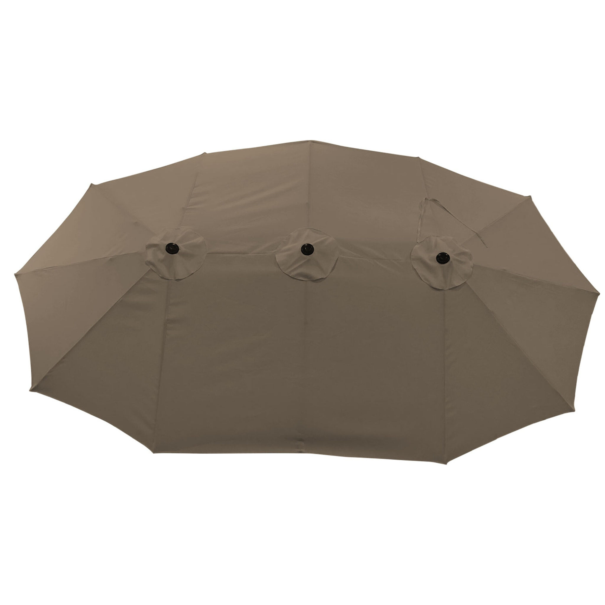 Parasol double LINAI ovale - Taupe