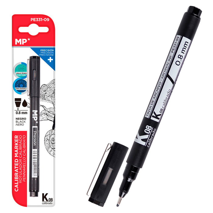 PACK 12 Uds. PENNARELLO CALIBRATO 0.8 mm