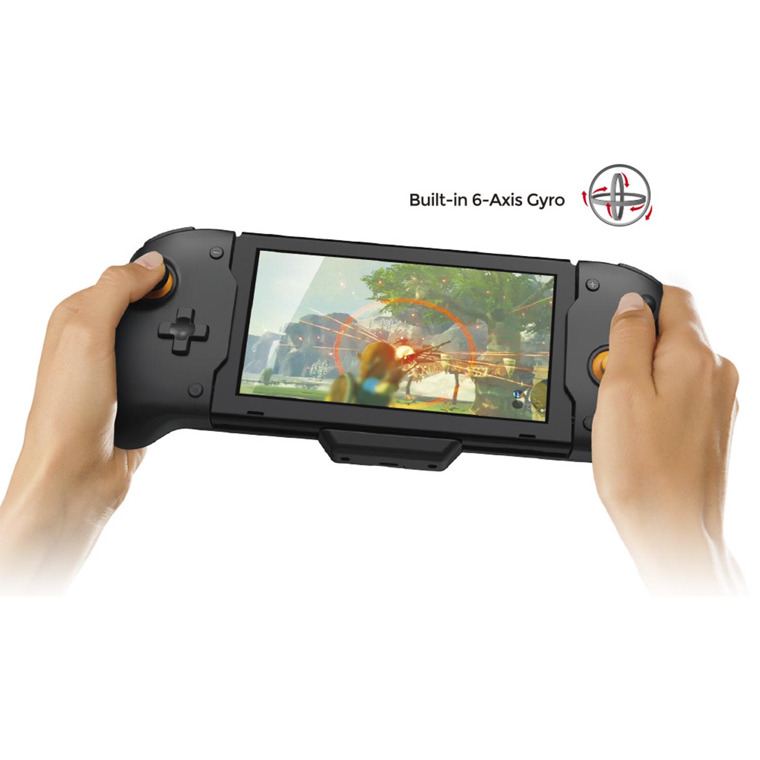 Mando Grip compatible con Nintendo Switch TNS-0160B1. Motores de vibración, sensores giroscópicos, alta ergonomía. Incluye funda semirígida.