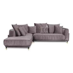 Canapé Velours Angle gauche Fiorenzo - 4 Places