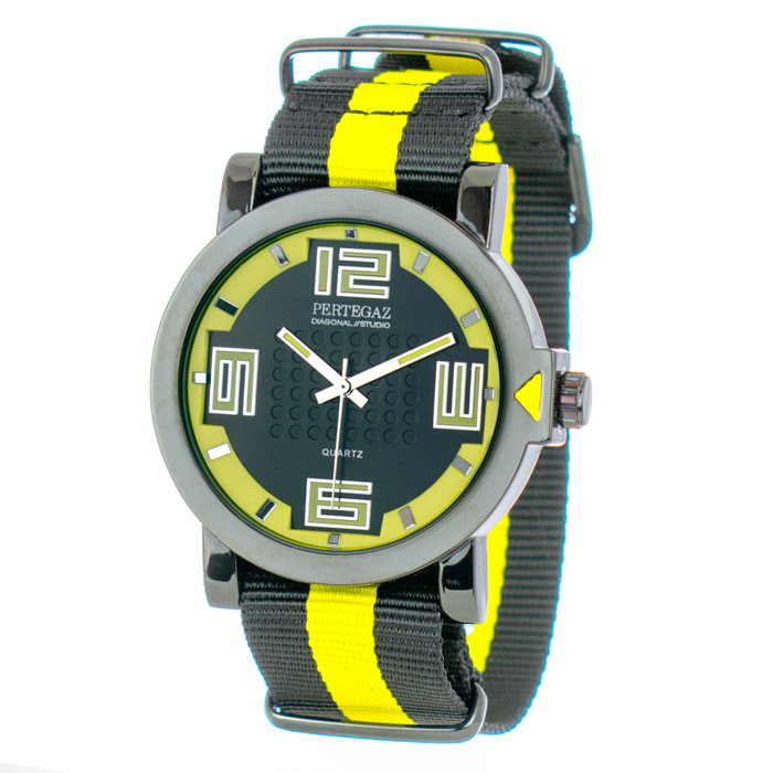 Reloj Pertegaz PDS-023-A Hombre Analogico Cuarzo con Correa de Nylon