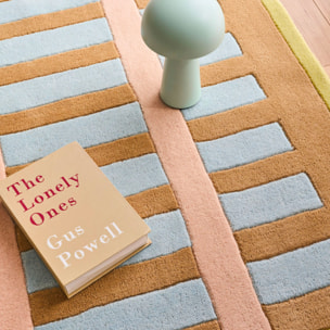 PANTONE - Tapis en laine fait main RAYON TENDRE à motif graphique