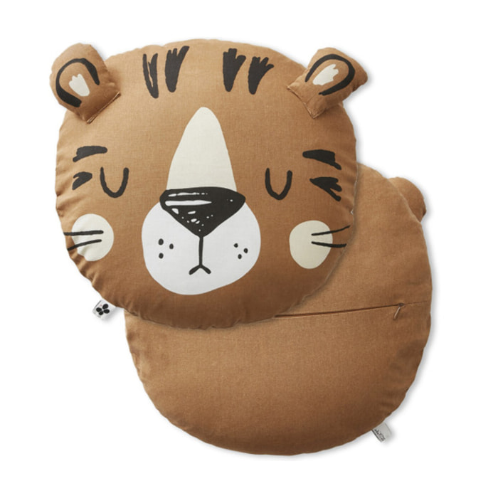 Coussin en forme de tigre avec housse amovible en coton - DIEGO