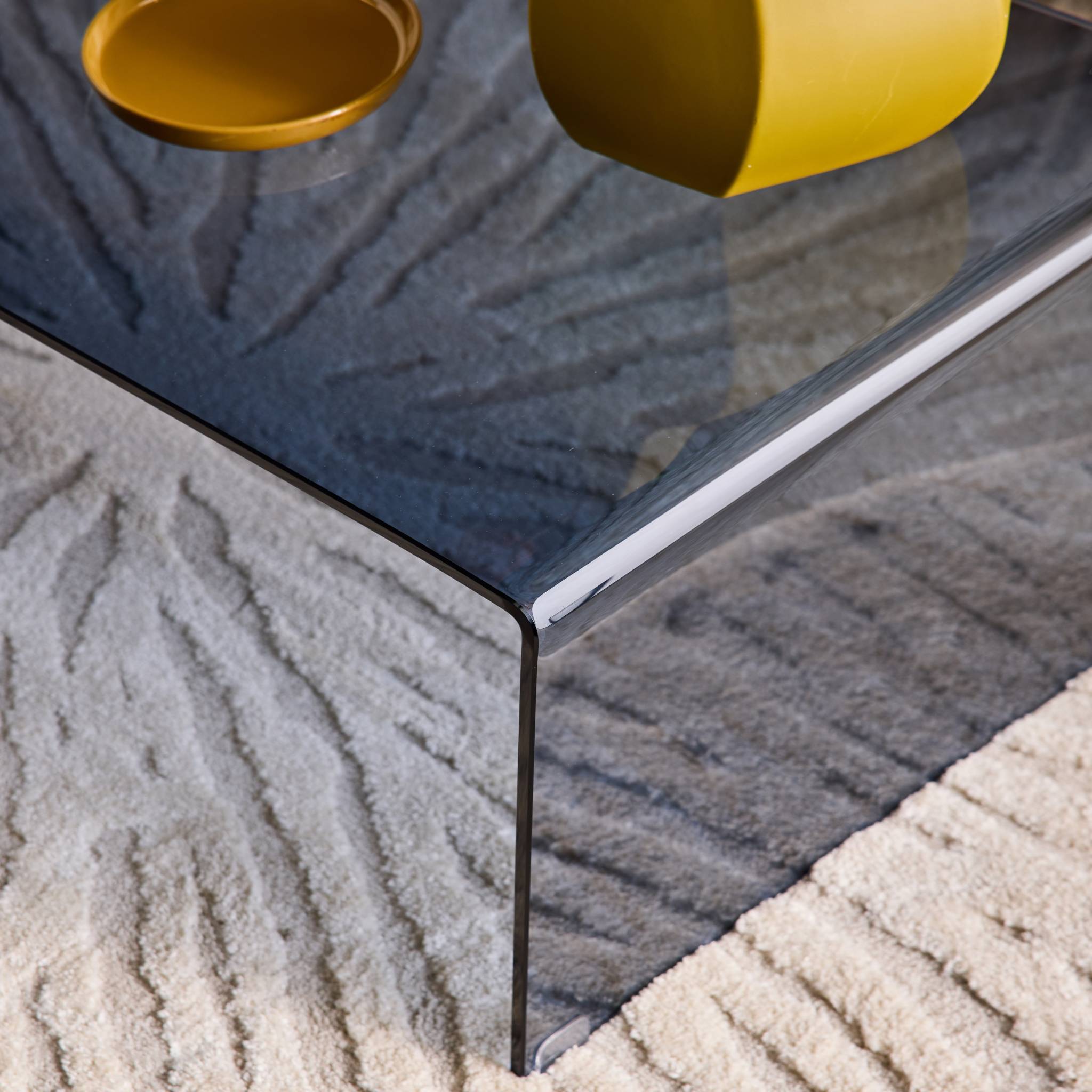 Table basse rectangulaire verre trempé GLINTZ