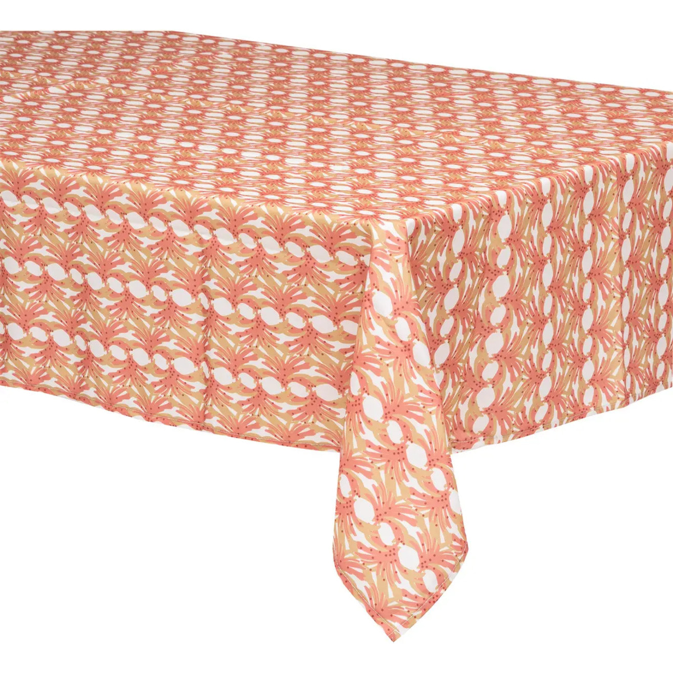 Nappe imprimée anti-tache "Zelie" - rose terracotta - 140x240 cm