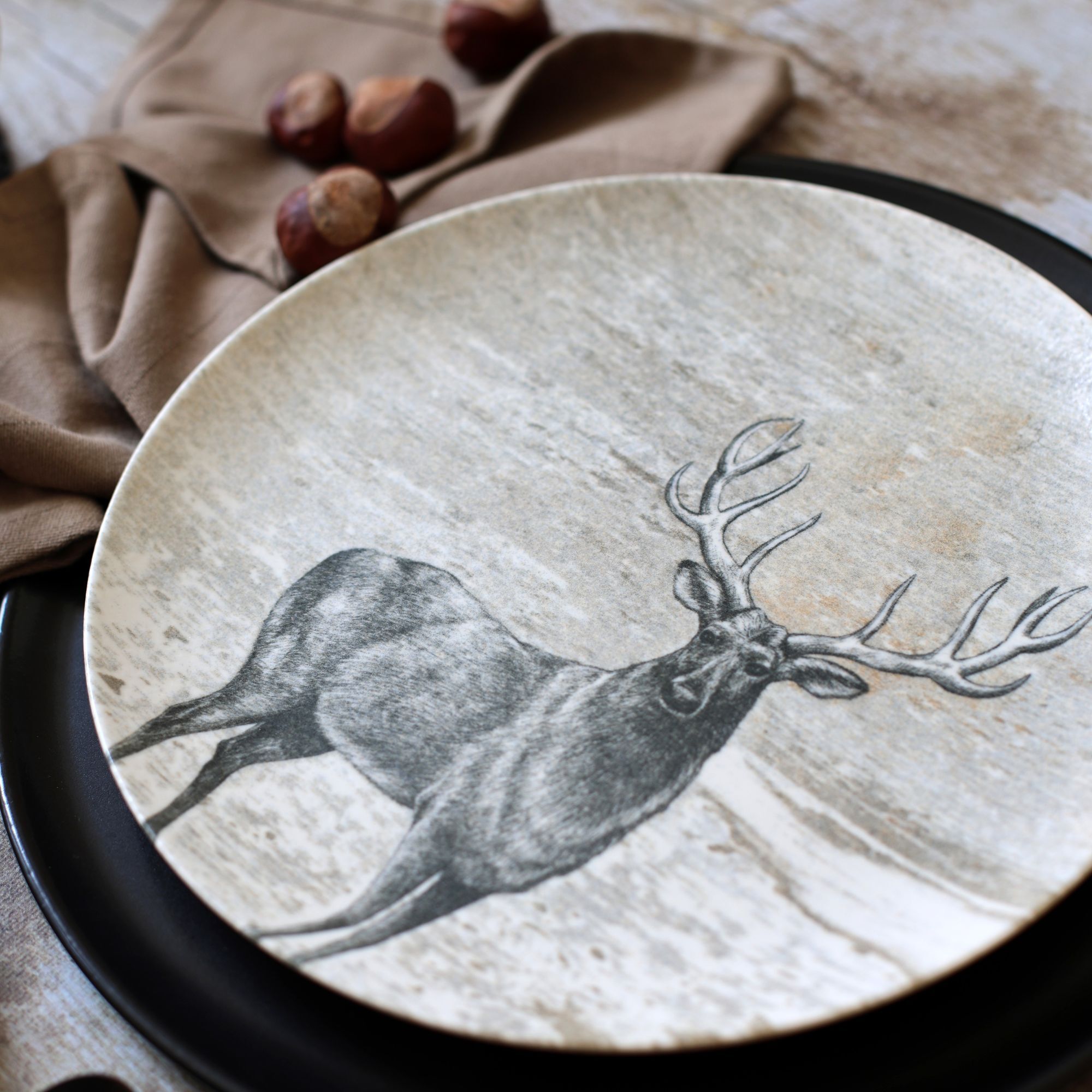 Lot de 6 assiettes plates en porcelaine 26cm LACHAT