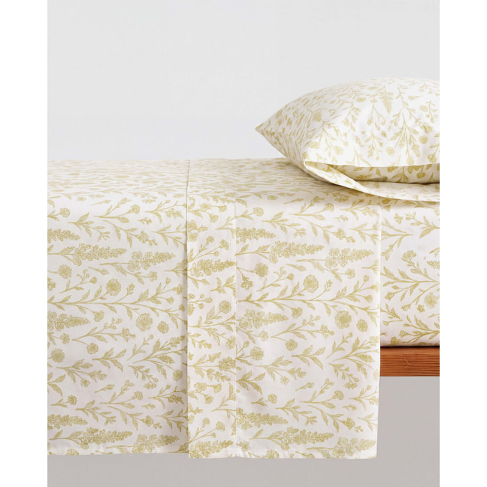 Set lenzuola cotone percalle lara verde (180 fili)