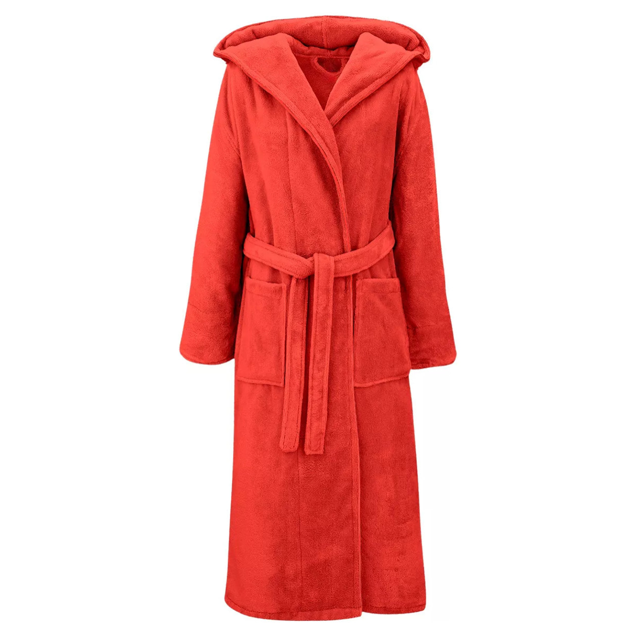 Peignoir coton mélangé 300 g/m² uni orange Teddy corail