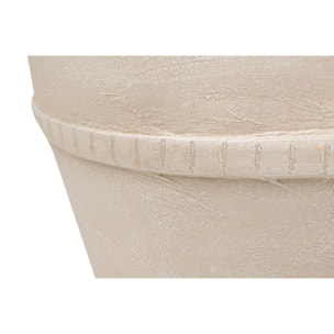 Florero Ceramica Beige 32x32x60 Cm