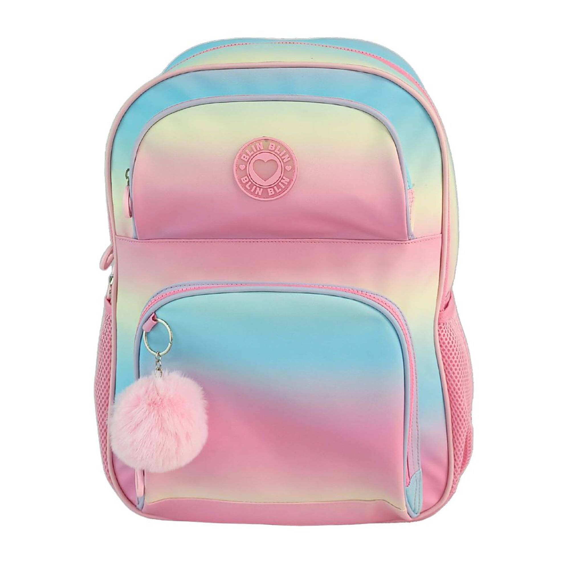 Zaino Primaria Blin Blin Gradient Pink con doppio scomparto adattabile al carrello.