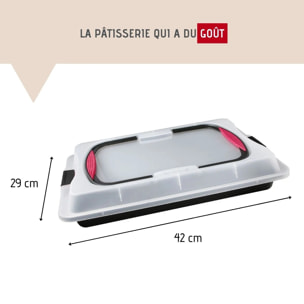 Ensemble de 2 Plaques de cuisson 42 x 29 cm avec couvercle Zenker Special To Go